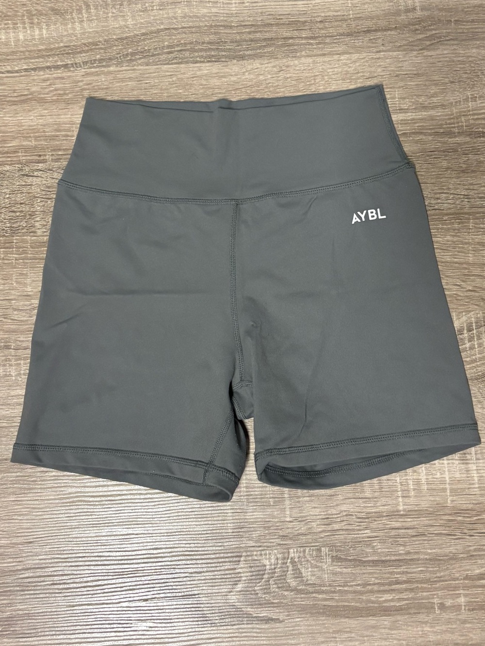 gray AYBL staple shorts